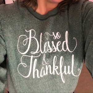 So Blessed & Thankful Inverted Sweatshirt